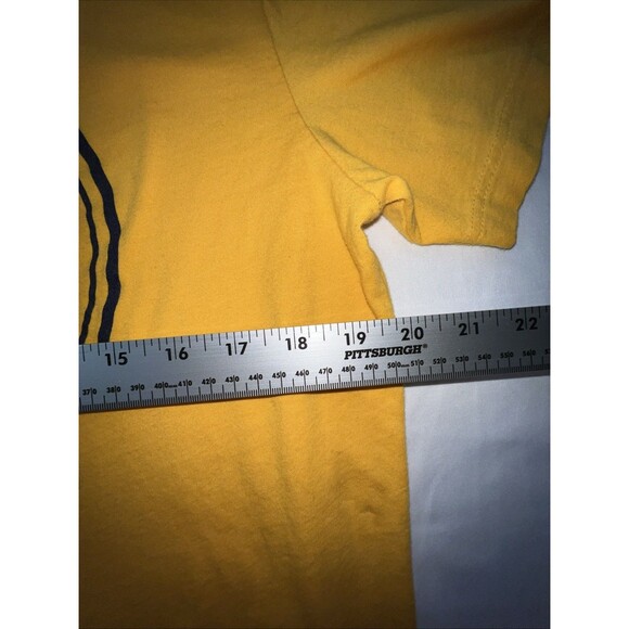 Milwaukee Brewers/Jim Beam T-shirt with retro Logo Size Large Yellow & Navy - Picture 4 of 7